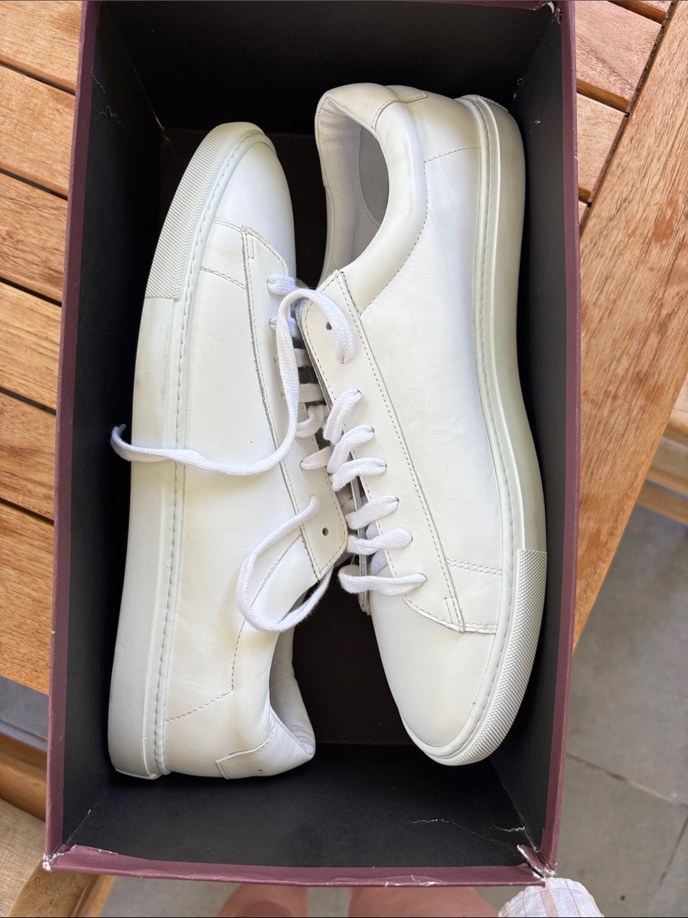 Oliver Cabell White Leather Low-Top Sneakers